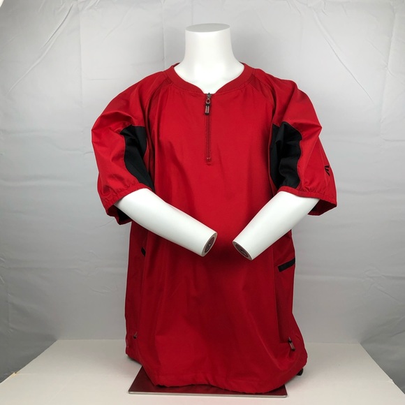 Easton Other - Easton Red & Black Windbreaker Baseball Over Coat